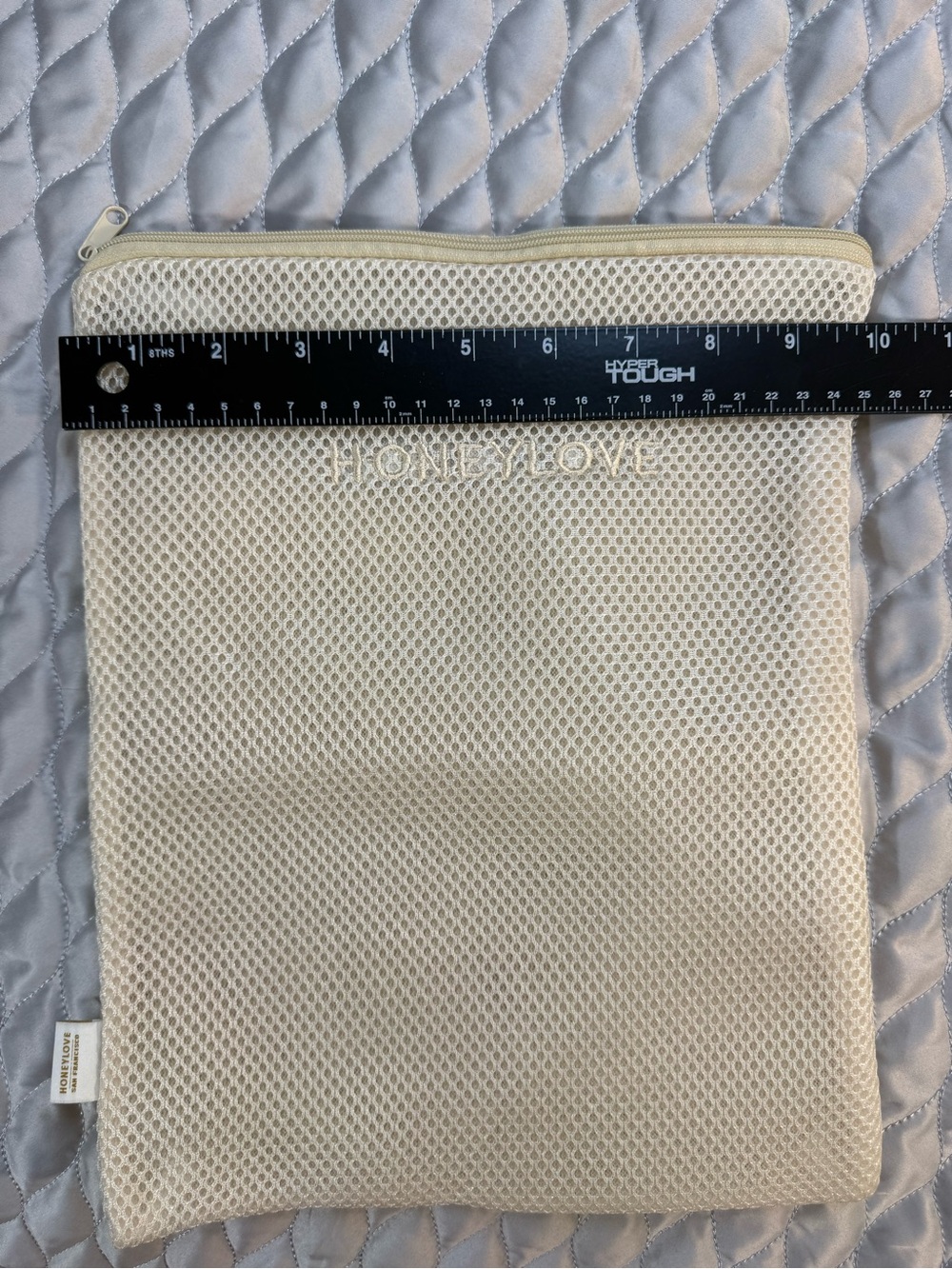 Honeylove Cream Mesh Tablet Sleeve with Zip Closure - Picture 4 of 9